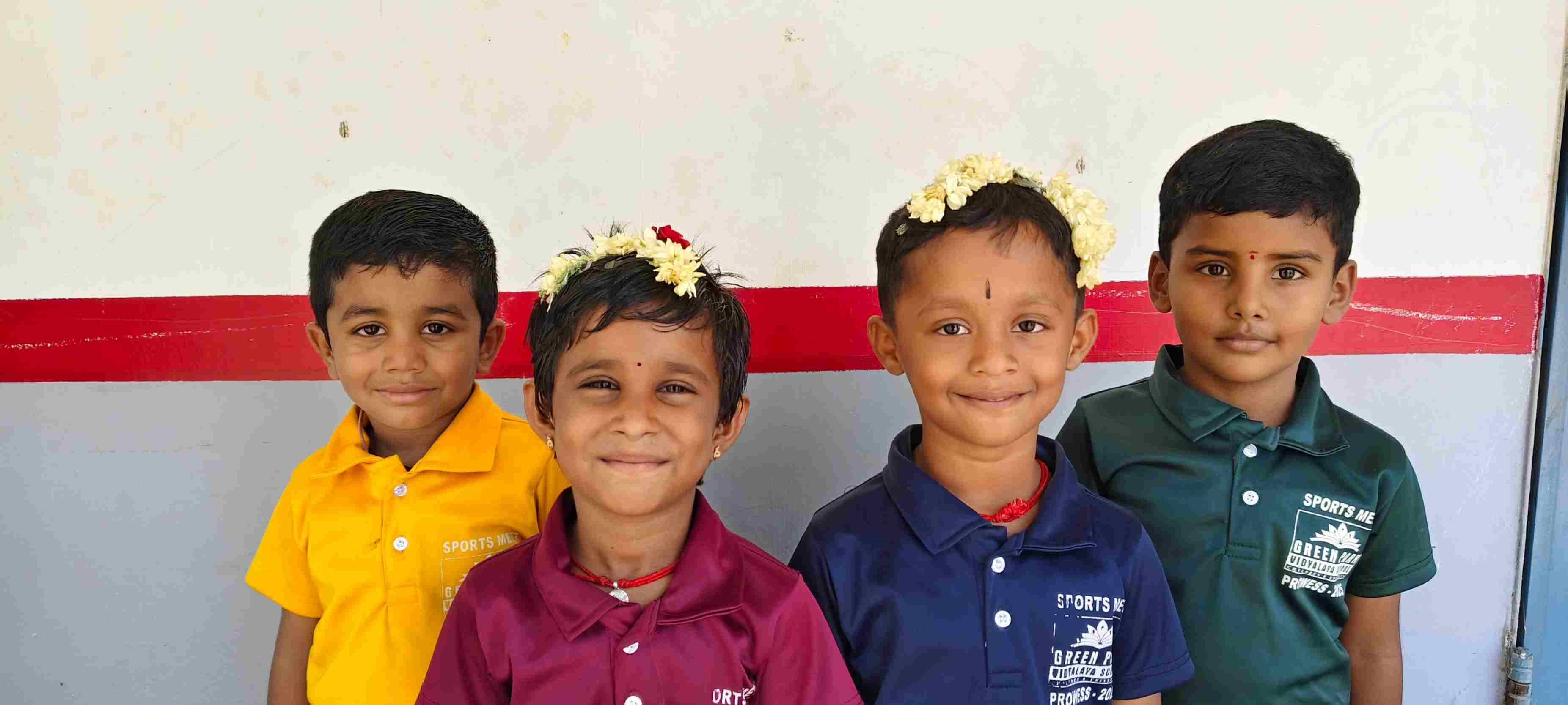 KG students learning and playing